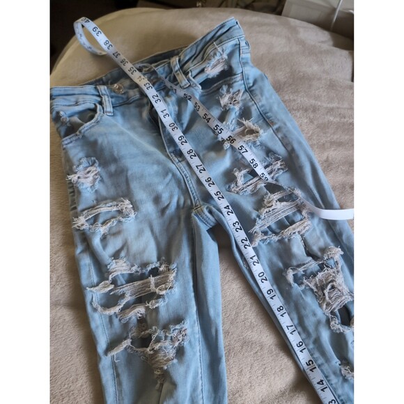 American eagle distressed jeans size 8 short next level stretch - Picture 8 of 8